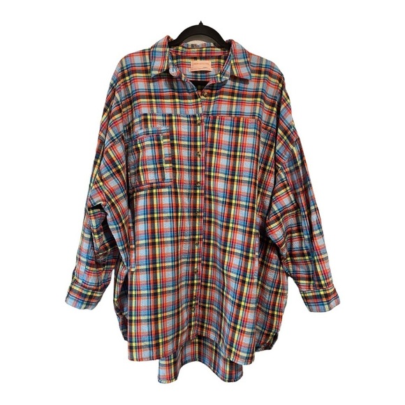 Urban Outfitters Bryce Oversize Plaid Button Down Shirt Size Women’s Sma… - Picture 5 of 13